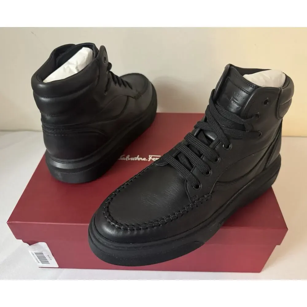NIB Salvatore Ferragamo ‘Cassina’ Lace-Up Boot High-Top Sneakers Size 12 $995.00